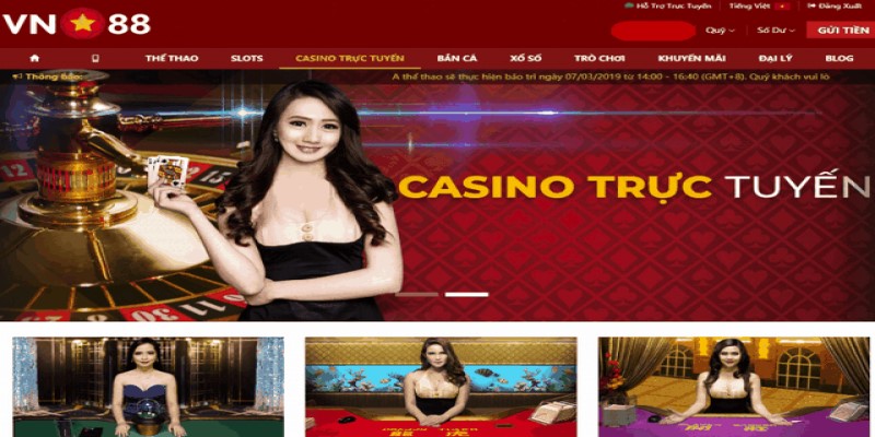 Giới thiệu VN88 sảnh casino hấp dẫn